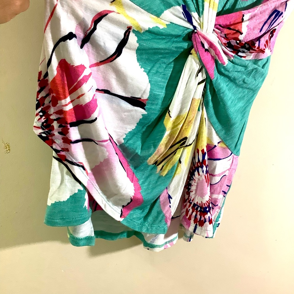 Anthropologie 🌵 Deletta Twist Front Floral Top - Picture 3 of 5